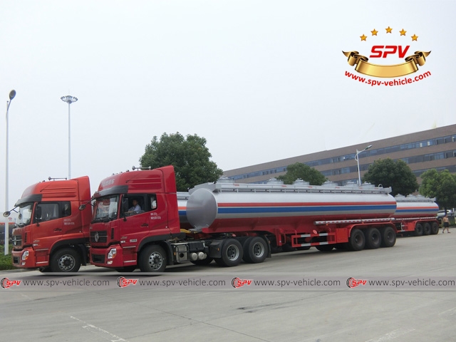 3 axles Oil Fuel Tank Trailers with capacity 42000 litres for Vietnam